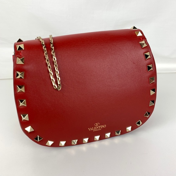 Valentino Handbags - Valentino Garavani Italian Rockstud Red Crossbody
